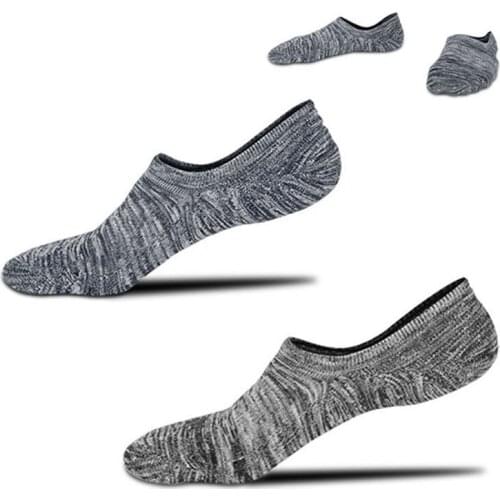5 pair Men Sock Autumn Winter New Stealth Terry Fashion Men Silicone Anti-skid Sock Foreign Trade Breathable Casual Cotton Sock