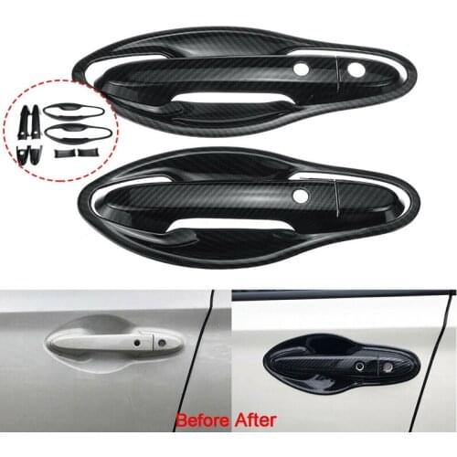 NEW-Car Front Door Handles Cover Trim Carbon Fiber Door Handle Bowl for Honda HRV HR-V Vezel 2014-2017 Car Exterior Styling