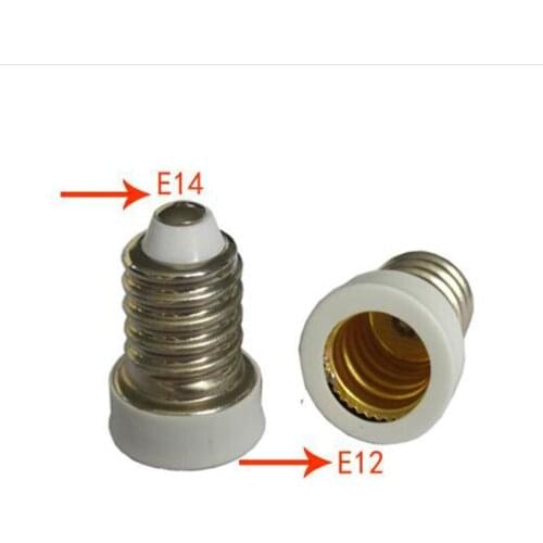 E14 To E12 Lamp Holder E12 LED Candle Light Base Converter 100PCS