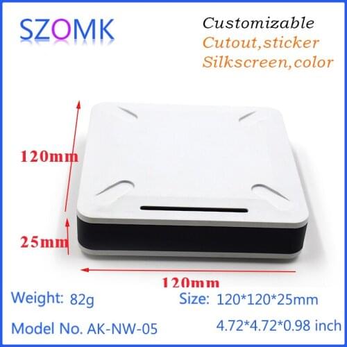 Plastic box case electronic project box wifi router enclosure (10 pc) 120*120*25mm electronics enclosures for pcb junction box