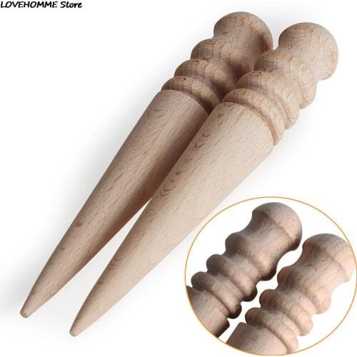 15cm Leather Edge Slicker Leather Burnisher Leathercraft Tool Hot craft Tool Leather Edge Slicker Round Wood Leather Burnisher