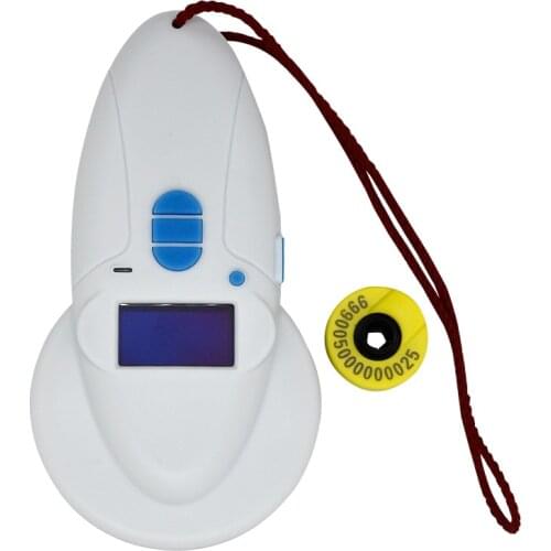 Rfid FDX-B/A HDX tag Microchip reader ISO chip pet dog Dragon fish scanner 134.2khz for rfid glass ear tag+10pcs 1.25*7mm chip