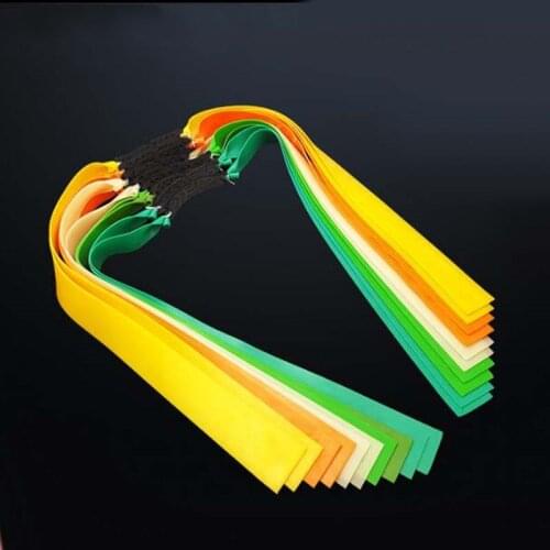 3pc Slingshots Flat Rubber Band Thicknes 0.5-0.8mm 8 Color Catapult Natural Latex Flat Elastic Resilient for Shooting