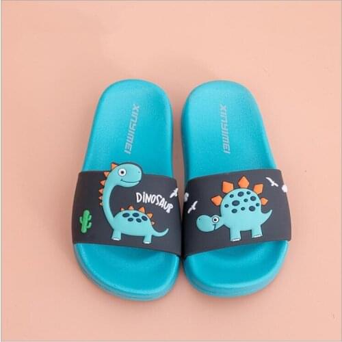 Summer Fashion Kids Slippers Cartoon Girls Slippers Cute Dinosaur Boys Slippers Casual Beach Flip Flops Children Home Floor Shoe