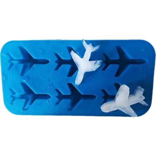 3D Ice Cube Maker Silicone Mold Airplane Shape Whiskey Cocktails Ice Cream Tray Mould Bar Tools