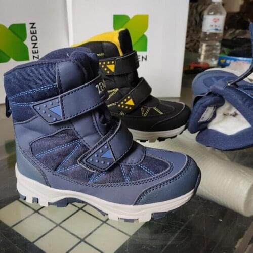 Boys snow boots winter outdoor boots cold warm waterproof slip resistant wear size 30 31 32 wallvell
