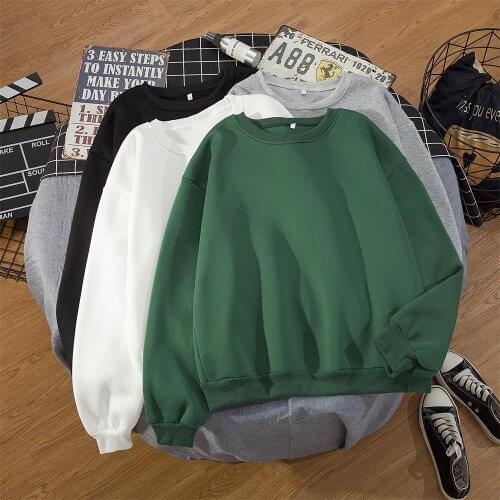 Women Long Sleeve Hoodie 90s Aesthetic Sweatshirt Ladies Fit Pullover Jumper Top Female Vintage Pastel Solid Casual Sweatshirts