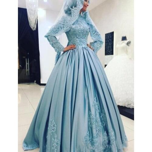 2020 Spring Summer Elegant Muslin Wedding Dresses Long Sleeve Beading Appliques Sequins Bridal Dresses Modern Wedding Gowns