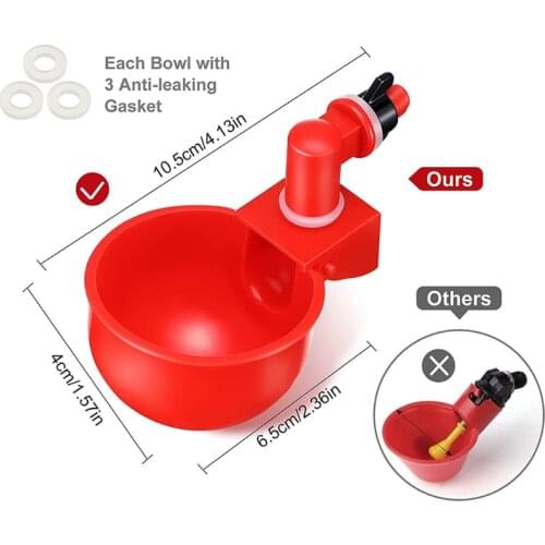 ZK20 5-20 pieces of automatic chicken waterer, quail hanging water cup, imported water bowl for bird feeding, poultry waterer