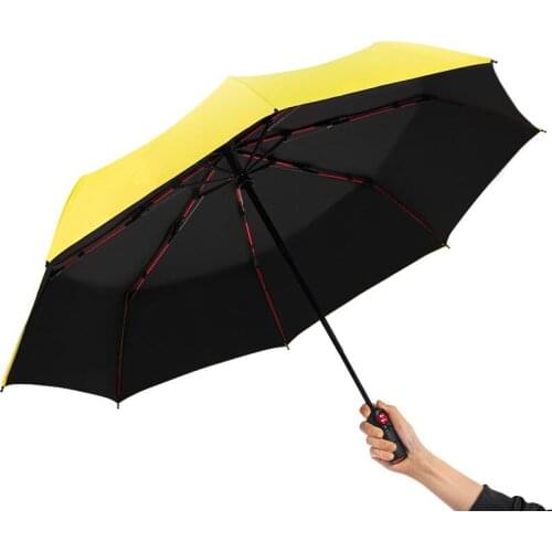 New Full Automatic Business Umbrella Three Folding Male Female Parasol Umbrella Rain Women Windproof Luxury Umbrella Men