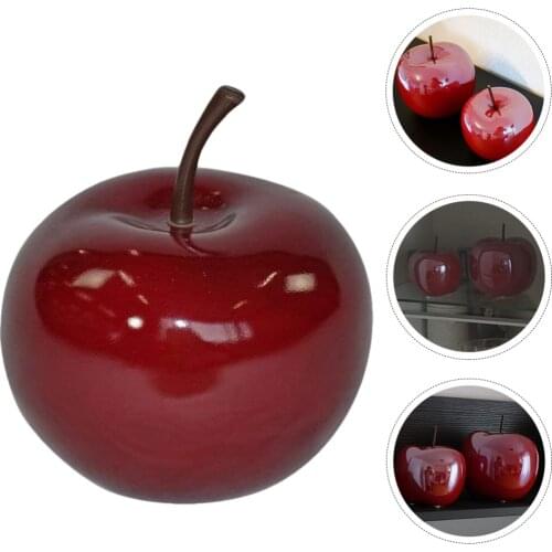 1pc Simulation Ceramic Apple Decor Apple Adornment Christmas Home Decoration