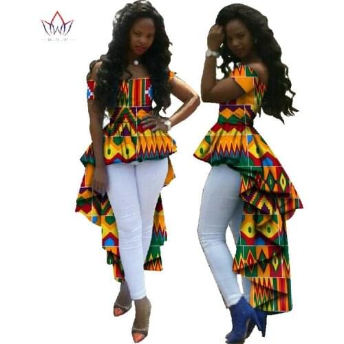 11.11 Top African Clothes African Wax Cotton Print Dresses for Women Dashiki Size M Robes Pour Les Femmes Africai WY615