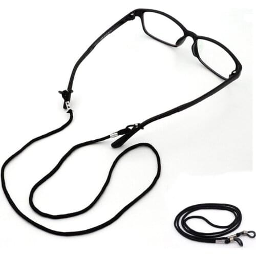 2Pcs Nylon Black Sunglasses Eyeglasses Glasses Strap Nylon Neck Strap Rope Neck Cord String Retainer Lanyard Black Chain Holder