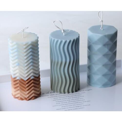 3D Artist Cylindrical Candle Silicone Molds Cake Chocolate Wax Soap Mould DIY Aromatherarpy Household Decoration Craft Tools