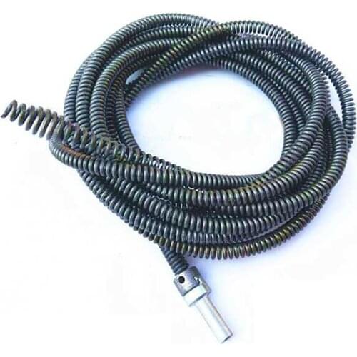 5M Sewer Dredging Spring Electric Drill Drain Cleaner Machine Extension Sewer Pipe Dredger Cleaning Spring With 10MM Connector