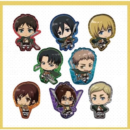 Anime Attack on Titan Eren Jäger Mikasa Ackerman Acrylic Stand Figure Model Plate Display Desk Decorate Cosplay Collectible Cute