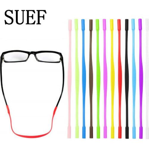 SUEF Newly 20cm Silicone Glasses Chain Strap Cable Holder Neck Lanyard for Reading Glasses Keeper Party favors for children @3