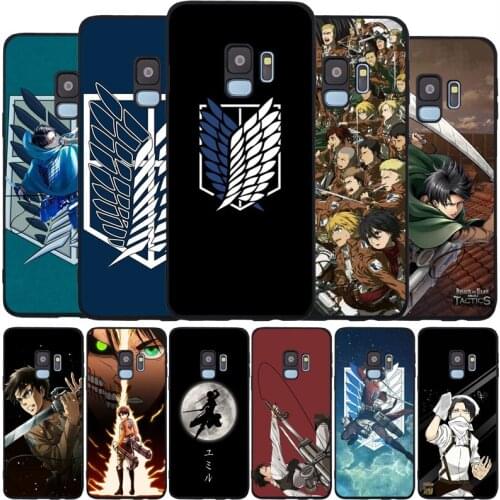 Anime Japanese attack on Titan Black Phone Case For Samsung S21 S20 A11 S10 S10E S9 S8 Plus Lite Note10 Note20 Ultra TPU Cover