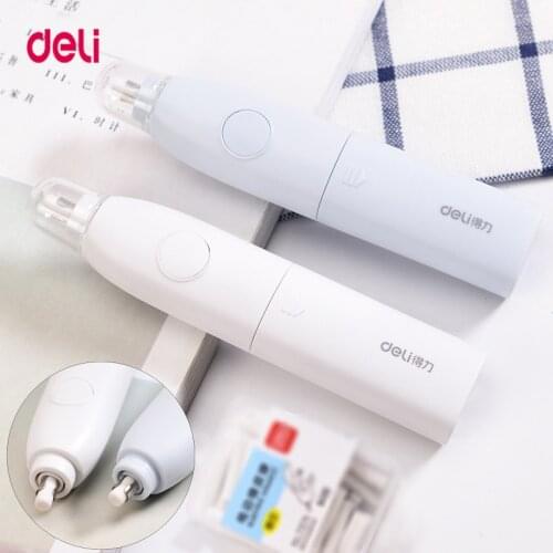 Deli Cute Electric Eraser Mini Kneaded Mechanical Rubbers Art Electronic Pencil Erasers For Kids Stationery School Supplier