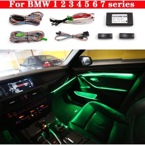 For BMW 1 2 3 4 5 6 7 series 2010-2017 Car neon ambient light 9-color decorative Atmosphere automatic conversion LED strip light
