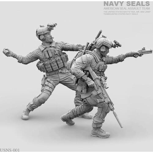 1/35 NAVY SEALS USNA-001 Resin Figure Soldier Model 2pcs/set