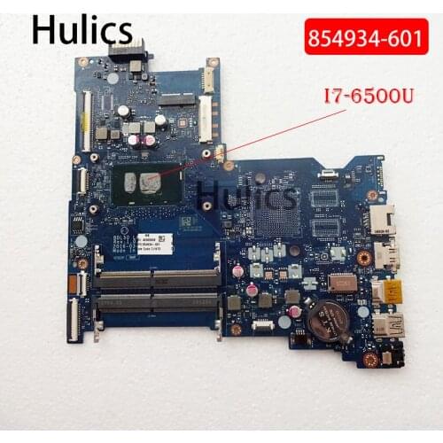 Hulics Original For HP 15-AY 15-ay015ds laptop motherboard MB I7-6500U BDL50 LA-D704P DDR4 854934-601 854934-001 854934-501