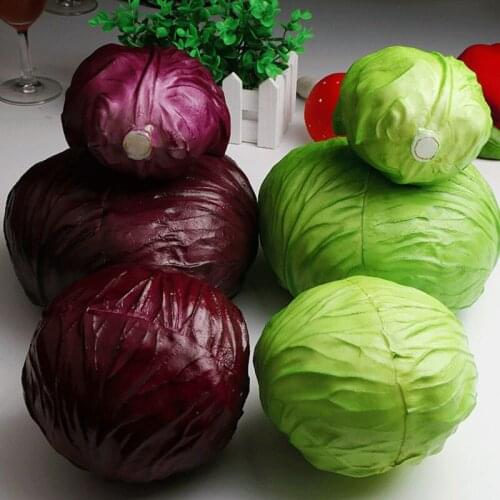Simulation Cabbage Foam Fake Vegetable Cabbage Purple Cabbage Green Food Model