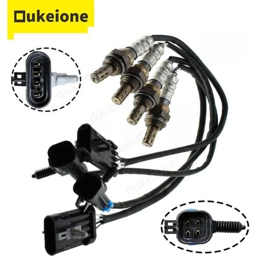 Lambda Oxygen Sensor 4 wire Front Rear Heated for Cadillac Cheveolet Express GMC Savana Sierra 1500 Yukon 234-4018 234-4012 4Pcs