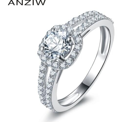 SONA Ring Heart and Arrows nscd Simulated Engagement Genuine 925 Sterling Silver Ring Wedding