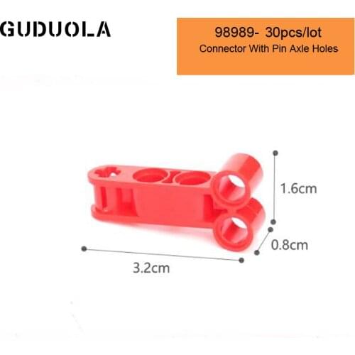 98989 Technic Connector With Pin Axle Holes Building Block MOC Part Connector Accessories Assembly Educational Toys 30pcs/lot