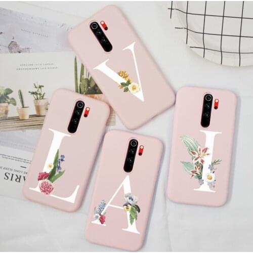 Matte Case For Xiaomi Redmi Note 8 Pro Case Silicone Back Cover Letter Cute Pink For Xiomi Redmi Note 8T 8 T A 8A Redmi Note8