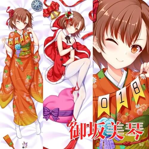 A Certain Scientific Railgun Misaka Mikoto Anime Dakimakura Hugging Body Pillow Case Otaku Pillow Long Cushion Cover Cosplay
