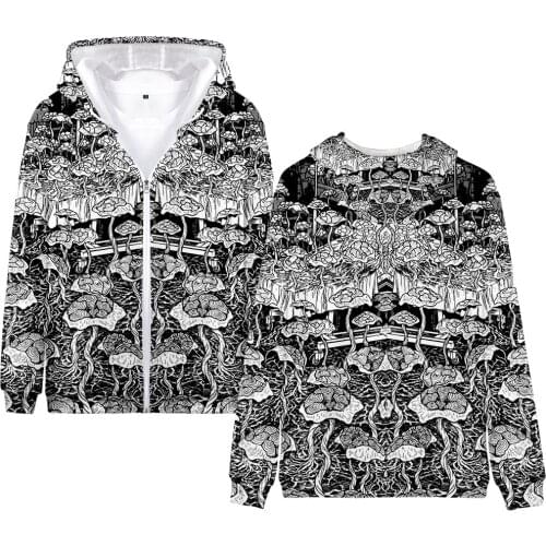 2021 New Junji Ito 3D Printed Zipper Hoodies Men/Women Fashion Long Sleeve Hooded Sweatshirt Hot Sale Streetwear Clothes