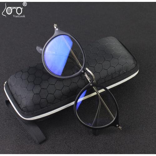 Womens Blue Light Blocking Computer Glasses For Men Transparent Eyeglasses Gaming Round Spectacle Frames UV400 Anti Glare