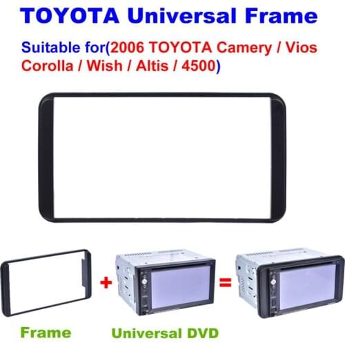 Car Player Frame Double Din Car Radio Frame for Toyota Corolla 2003-2006 Stereo DVD Player Install Surrounded Trim Panel Kit
