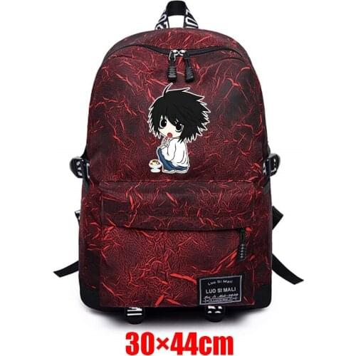 Anime Death Note Teenager Backpack Fabric Unisex Schoolbag High Quality Packsack Mochila Student Casual Travel Laptop Bag