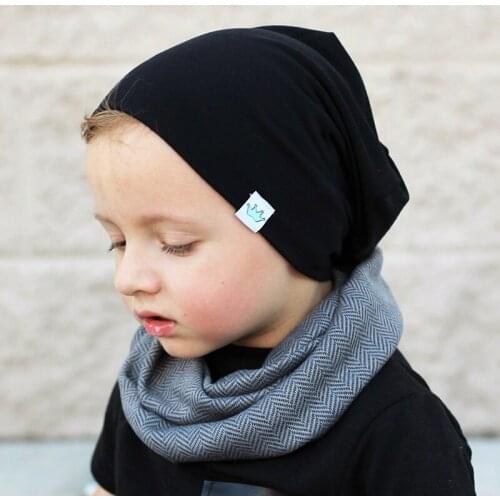 Crown Label hat Cap for children winter hat Cute baby Cotton Knitted Comfortable Baby boy girls winter Caps Elastic Beanies