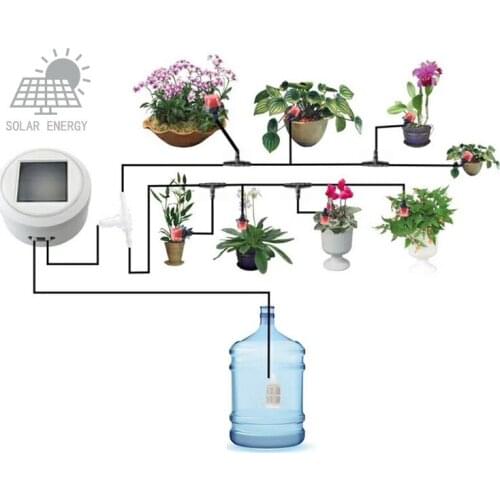 Solar Energy Charging Intelligent Garden Automatic Watering Device Succulents Plant Drip Irrigation Tool Water Pump Timer System