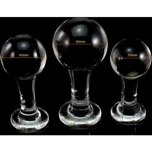 Ball Type Glass Grystal Penis Anal Plug Sex Toys Back Court Female Masturbation Stick Vestibular Masturbator Gay Sex Goods