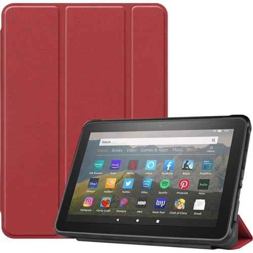 Fabric Leather Case for Kindle Fire HD 8 2020 All-new Fire HD 8 2020 Magnet Smart Cover with Auto Sleep Wake UP Funda Stand Case