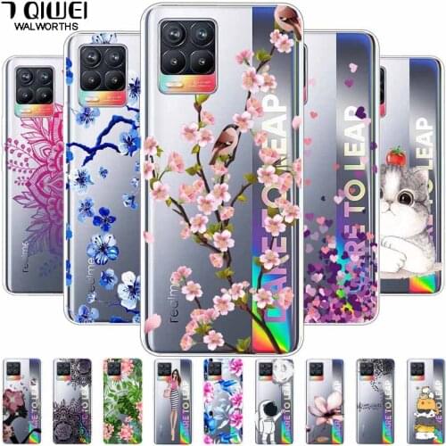 For Realme 8 Pro Case Transparent Soft TPU Phone Cover for Realme 8 Case Global Clear Silicone Bumper Realme8 8Pro NFC Fundas