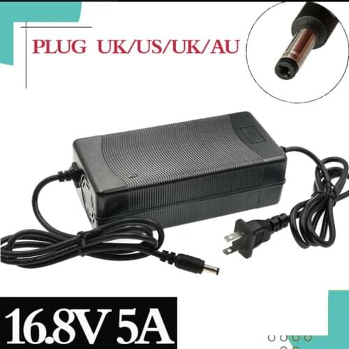 14.4V 14.8V 5A DC 16.8V Three-stages Lithium Battery Charger for14500/14650/17490/18500/18650/26500 Polymer lithium battery Pack