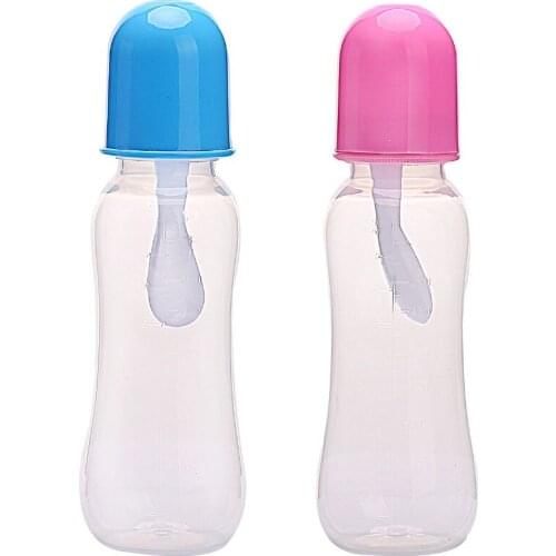 1Pc 240ml Baby Care Feeding Bottle Silicone Extrusion Type Feeding Infant Kids Spoon Rice Paste Feeding Bottle 2 Colors