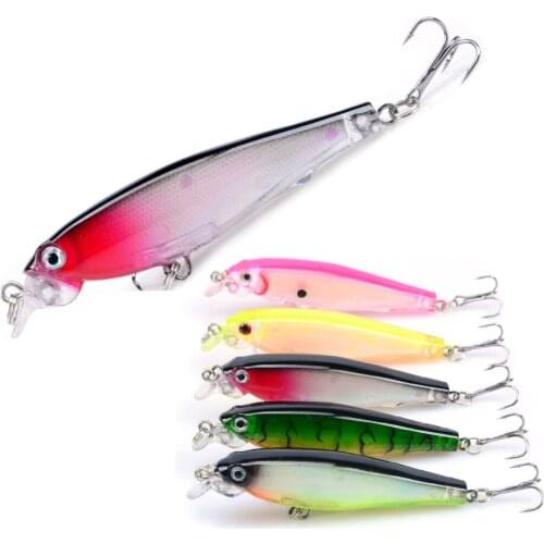 1pcs Artificial Hard Bait 7.5g 8cm Laser Minnow Fishing Lure Wobbler Swimbait Floating Crankbait For Bass Pike Pesca Tackle
