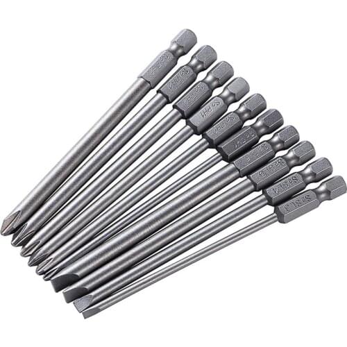10pcs/LotNEW Hex Cross Head Screwdriver Bits Hex Shank Electric Long Screwdriver Bit Set Torx Drills Kit Power Tool Accessories