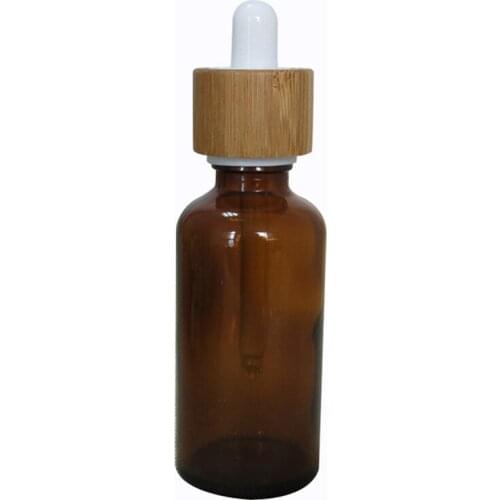 156PCS 20ML Bamboo Refillable Glass Bottles With Dropper Essence Oil Lotion Bottle with Dropper Small Lotion Tube Containers