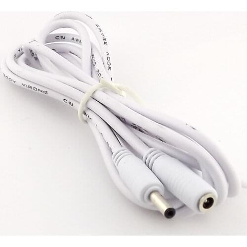 1x DC Power 3.5mm x 1.35mm Female to Male Plug Camera Extension Adapter Connector Cable 1.5M / 3M / 5M White