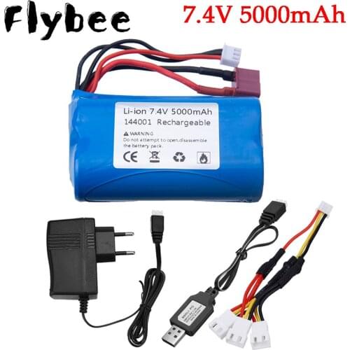 2021 new battery 7.4V upgrade 5000mAh liion Battery 2s For Wltoys 144001 RC Car Spare Parts 7.4V 2S battery for wltoys 12428