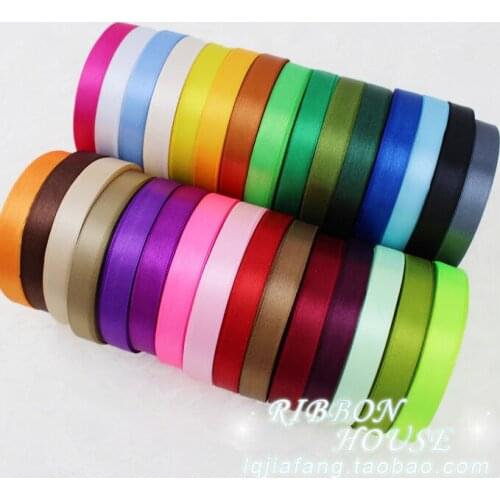 25 yards/roll) 1/2" (12mm) Single Face Satin Ribbon Webbing Decoration Gift Christmas Ribbons Party DIY ribbons 22meters/lot