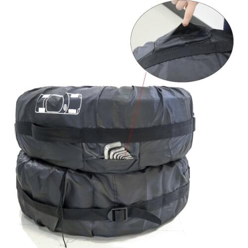 4Pcs Spare Tire Cover Case Polyester Automobile Tires Storage Bag Covers Auto Car Tyre Accessories Vehicle Wheel Rim Protector